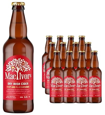 Mac Ivors Dry Irish Cider, 500ml Bottle, 5.6% ABV | 12 Pack