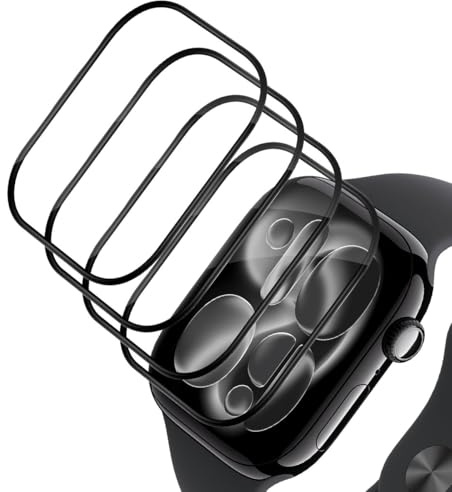 TUTUO 4 Piezas Compatible con Apple Watch Series 11 46mm Protector de Pantalla, Soft HD TPU Película Protectora, Anti-Arañazo, Alta Definición, No Burbujas