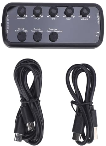 NOENNULL Bass Kopfhörerverstärker Tragbarer Pocket Gitarre Bass Kopfhörer -Verstärker Multi -Effekt