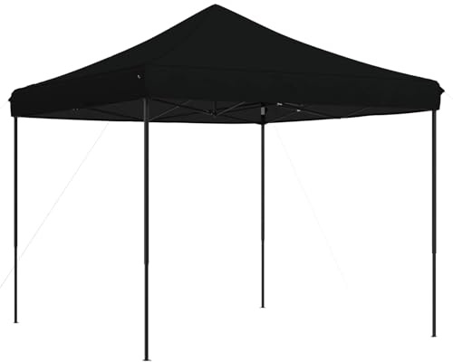 vidaXL Party-Zelt Schwarz 292 x 292 x 315 cm Oxford-Stoff, Garten und Terrasse, modernes Party-Zelt, schnell aufzustellen, tragbarer Sonnenschutz für Outdoor-Events