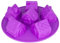 Silikonform Winter Dorf, Muffinform, Weihnachtsdorf, Lebkuchenhaus, Muffinform, Backform für Kuchen, Muffin, Brownie, Süßigkeit, Haus, Hütten, Lebkuchen, Gingerbread, Farbe: Lila