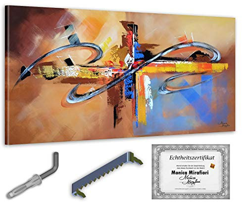 Monica Mirafiori I 140x70 cm I Tableau Peint à la Main I Modèles Tableau I Peintre Moderne I Tableaux Peintures I Toile sur Cadre en Bois