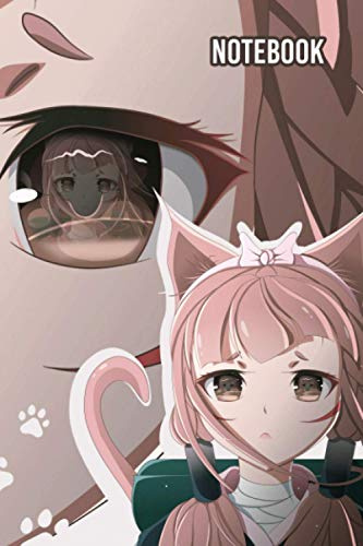 Anime Notebook: Somber Anime Cat Girl - Lined Notebook Journal - 6 x 9 Inches - 110 Pages