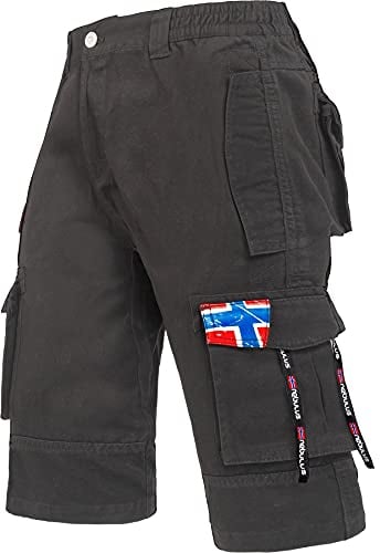 Nebulus Herren Cargo Short BOODY, Sommer Hose, Herren mit 6 Taschen, schwarz - XXL