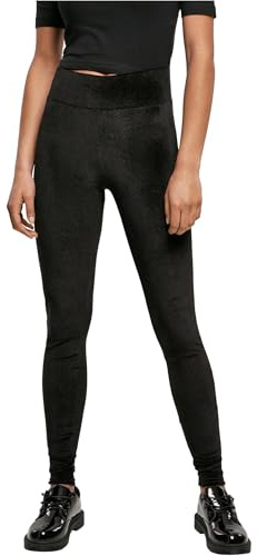Urban Classics Ladies High Waist Velvet Leggings Frauen Leggings schwarz M