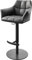 DeLife Chaise-de-Bar Yulo-Flex Pied pivotant réglable en Hauteur métal Cuir véritable Noir