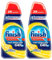 Finish Dishwasher Fast Dissolving Gel All in 1 Max Lemon 700 ml, Pack of 2, 2 x 700ml, 28 washes each, 2 x 28 washes, 56 washes