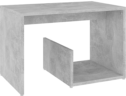 Table Basse vidaXL Table de Canapé Bout de Canapé Meuble de Salle de Séjour Salon Intérieur Gris Béton 59x36x38 cm Aggloméré