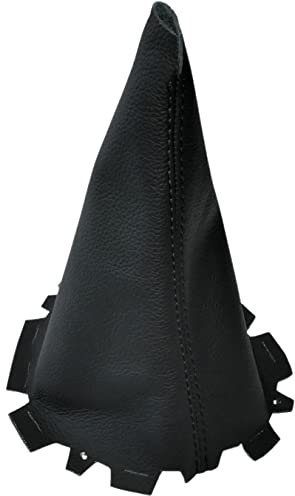 AERZETIX - C59843 - Funda para palanca de cambios en piel genuina - compatible con Renault Laguna 2 facelift de 2005 a 2007 - color: negro con costuras negras - para caja de cambios manual