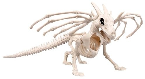 Boland - Dekoration Skelett Drache, 14 x 25 x 14 cm | Knochengerüst für Halloween, Karneval und Horror Mottoparty, Tiere