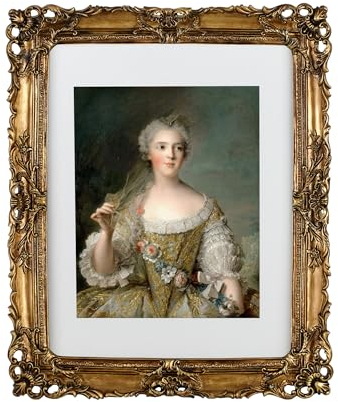 Barock-Bilderrahmen mit Passepartout, Bilderrahmen zum Aufhängen und Tischplatte, mattiert für 20,3 x 25,4 cm Foto oder 28,9 x 35,6 cm Foto ohne Passepartout, Vintage Gold
