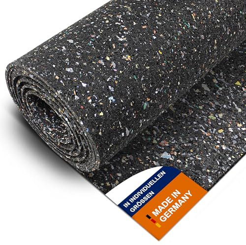 Wulkow Bautenschutzmatte 100cm breit - LÄNGE 0,05m bis 10m - STÄRKE 3mm bis 15mm - Auswahl 1000cm x 100cm x 3mm - Gummimatte Antivibrations-Unterlage Palettenauflage Schutzmatte Schallschutzmatte