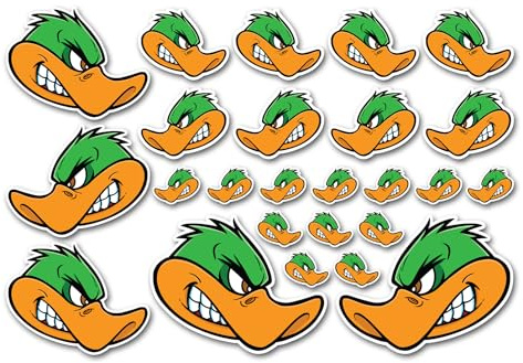 A5 Aufkleberbogen Angry Duck Vinyl Aufkleber – Vogel Cartoon Kinder Tiere Scrapbooking Dekoration Etikett Freund Mädchen Jungen Ästhetik #5614