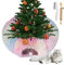 Túnel de árbol de Navidad, túneles circulares de gato bajo falda de árbol de Navidad para interiores, gatos de árbol de Navidad, tubos de cama (felpa coloreada, L)
