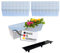 BURI 12 inserti per fioriere con tappetino per irrigazione, 37,3 cm, colore bianco, per pallet europeo, fioriera da balcone, vaso da fiori, in plastica robusta, made in Germany