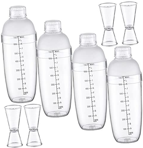 TOPBATHY 1 Juego Coctelera de cóctel mezclando bomba de vino martini zalamero aire shaker cocteleras vasos cocktail mezclador de bebidas batidor de bebidas el plastico Transparent