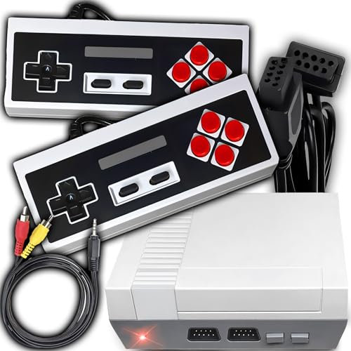 Retoo Console de jeu vidéo classique rétro avec 620 jeux intégrés et 2 télécommandes, sortie AV classique, jeux 8 bits pour enfants et adultes