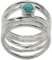 ju .q SILBER Feiner breiter 925er Silberring mit Amazonit, Größe:56 (17.8 mm)
