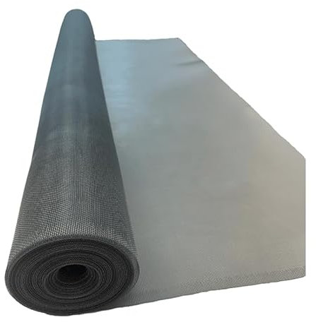 Bauswern Grillage Fine Maille Grise - Grillage Anti Rongeur en Aluminium, Moustiquaire Rouleau Tissé, Épaisseur 0.20mm, Maille 1x1mm, Longueur 5m, Hauteur 120cm, Protection Insectes