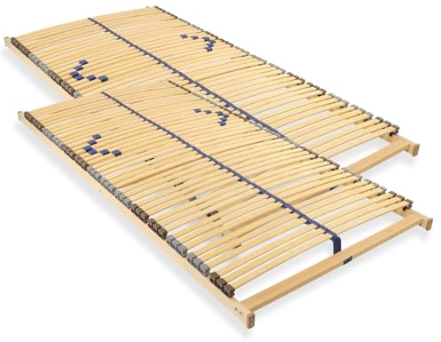 Sleepneo Lattenrost 160x200 cm vormontiert Blauer Engel-Zertifizierung 42 Latten 7-Zonen Birkenschichtholz belastbar 150 Kg Made in Germany