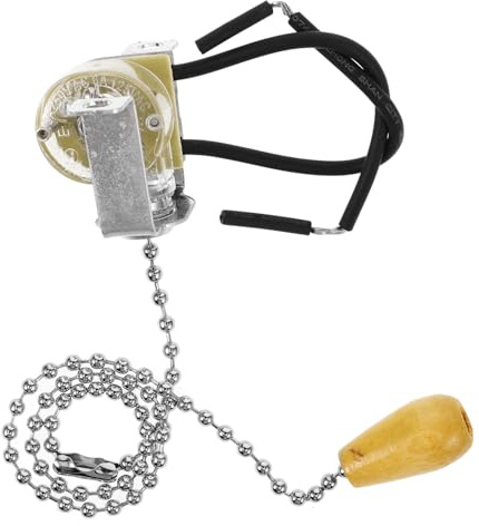 SAFIGLE Interrupteur à Tirette pour Lampe de Bureau et Plafond et Silencieux Interrupteur à Cordon pour Éclairage Domestique et Salle de Bain Accessoire Pratique et Fiable