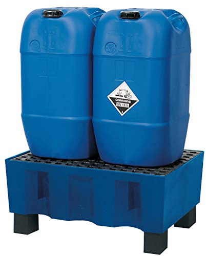 ASECOS Auffangwanne PE-HD Blau Gir PE Sockelfüße V=60L, 725x525x320