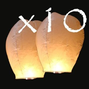Loftek - Set de 10 linternas volantes (100% degradables)