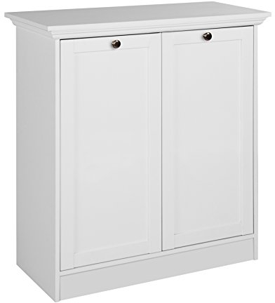 Intertrade Landhaus Kommode (B/H/T: 80 x 90 x 35 cm) weiß, Möbelgriffe antik