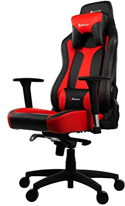 Arozzi Vernazza Sedia da Gaming, Finta Pelle, Rosso, 50 x 55 x 130 cm