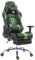 Silla Racing XL Limit Tapizada en Cuero sintético I Silla Gaming con Soporte Metal Cromado I Silla Oficina con Ruedas I Silla Gamer Regulabl, Color:Negro/Verde, Reposapiés:con reposapiés