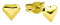 Amor Ohrstecker Damen Ohrschmuck, 0,5 cm, Gold, Herz, Kommt in Schmuck Geschenk Box, 2015248