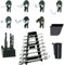 raaco Clip Mix – 53 SuperClips Premium en Acier pour Panneau Perforé et Mur à Outils – Porte Outils Mural, Crochet Porte Outils, Accessoires pour Atelier Garage, Rangement Mural d’Outils