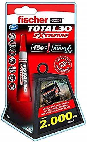 fischer - Pegamento de contacto universal transparente, adhesivo para muebles y telas extrafuerte, 5gr