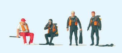Preiser 10693 Divers (4) Exclusive Figure Set