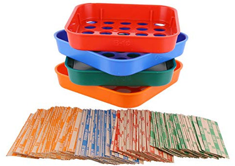 Vassoio separatore di monete e contatori di monete – Vassoio di ordinamento delle monete con 4 colori codificati in bundle con 56 involucri assortiti per monete statunitensi