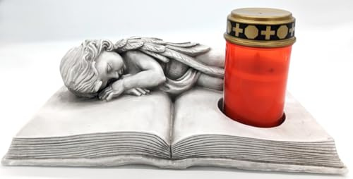 Grabdekoration MORA Buch - Grabschmuck - Gedenkdekoration - Grabgestaltung - Friedhofsschmuck - Grabverzierung - Trauerschmuck - Grabkerzenzubehör