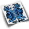 PEGATINEA Gabel Aufkleber Fox 36 Rhythm Series 2019 WP215 BLAU 517