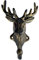Rustikaler robuster Gusseisen-Elch-Kleiderhaken, Wandkunst, Dekor, Hängetuch, Schlüssel, Mantel, Hirsch, Geweih, Regal für Wohnzimmer, Küche, Wanddekoration (Elch-Aufhänger mit Kupfer-Finish)