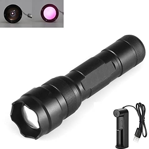 WESLITE IR 940nm Lampe Torche, LED infrarouge Illuminator Lampe de poche Infrarouge Zoomable avec Lentille Convexe pour la Chasse de Vision Nocturne - Utilisé avec un Appareil de Vision Nocturne