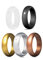 Ulalaza Silikon Ehering für Frauen Stapelbare Gummibänder Innenbogen Ergonomisches atmungsaktives Design Dünnes Gummi Ring Set