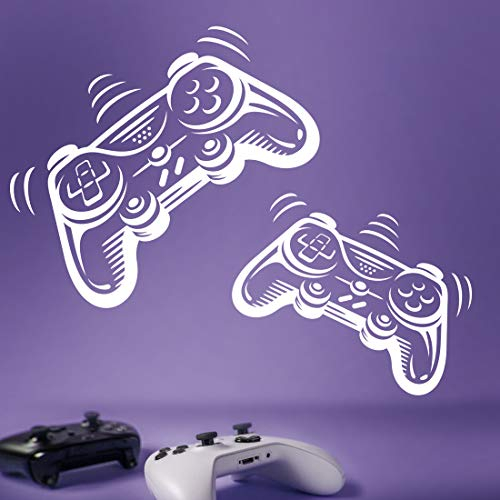 Joysticks wall art stickers nursery game sticker boys room vinyl decal kids gaming mural kid bedroom video gamer children decals controller boy walls games posters teenager murals baby transfers decor