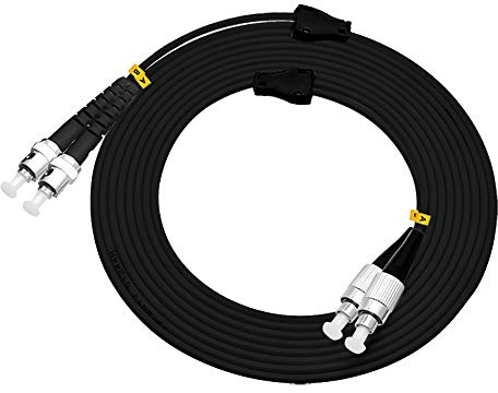 Jeirdus Câble de fibre optique multimode 50/125 OM2 5 m FC vers ST pour l'extérieur