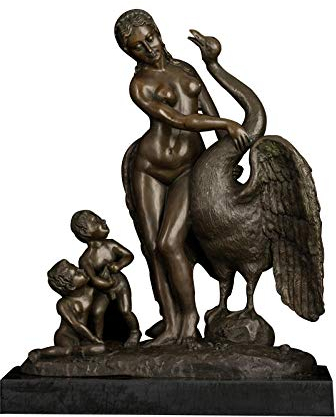 LLSJF Statuen Und Skulpturen Statue Dekoration Bronze Statue Nackte Frau Und Kinder Statue Skulptur Home Decor