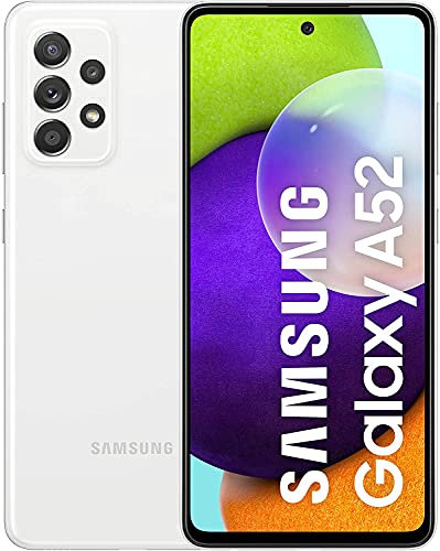Samsung Galaxy A52 Smartphone ohne Vertrag 6.5 Zoll Infinity-O FHD+ Display, 128 GB Speicher, 4.500 mAh Akku und Super-Schnellladefunktion, weiß, 30 Monate Herstellergarantie [Exklusiv bei Amazon]