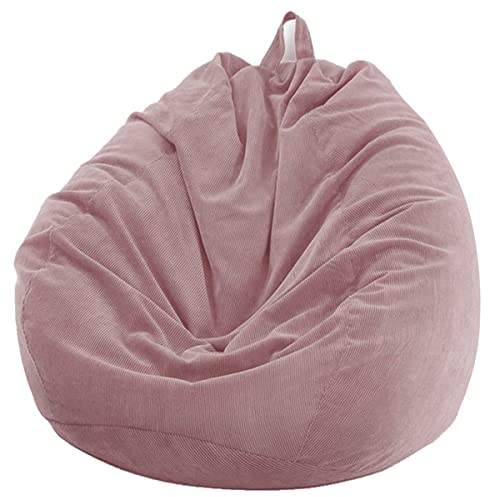 Chickwin Bezug für Sitzsack, Birne, Samt, Sitzsack, ohne Füllung, für drinnen und draußen, Entspannen, Liegestuhl, Wohnzimmer, Schlafzimmer, Kissen (Rosa, 100 x 120 cm)