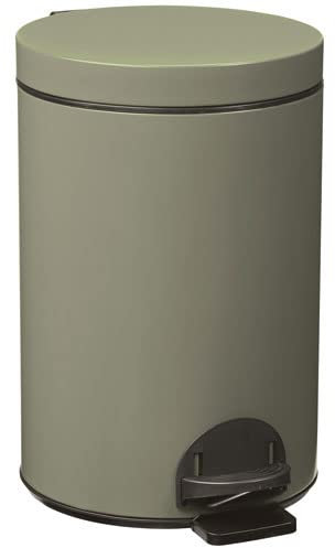ROSSIGNOL Poubelle Elora 14l Gris Vert Mat Lisse