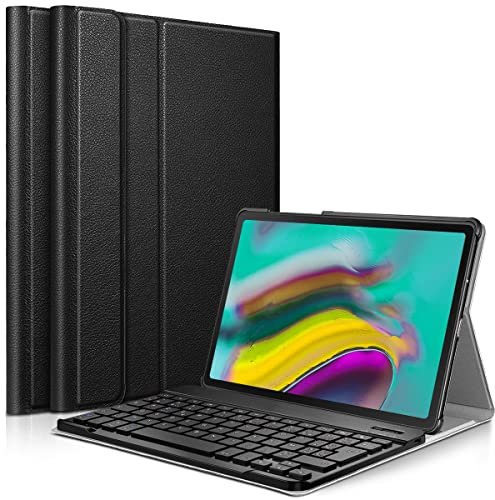 Funda protectora Slim (Negro) + teclado Bluetooth para Samsung Galaxy Tab S5e SM-T720