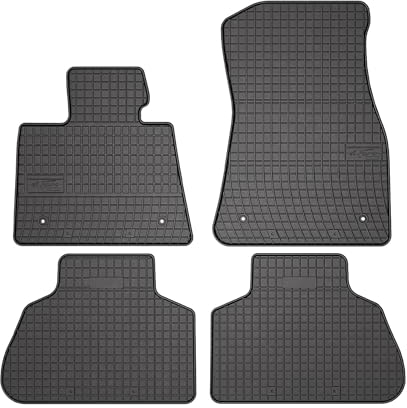 OMAC Gummi Fußmatten kompatibel mit BMW X5 F15 F85 2013-2018 Automatten Gummi Schwarz 4tlg