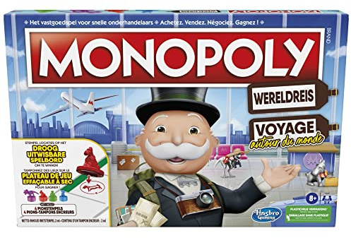 Hasbro Gaming Monopoly Weltreise, Brettspiel (Französisch und Niederländisch)