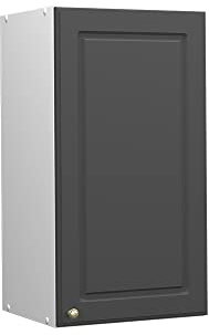 Vicco Hängeschrank Fame-Line, hängender Küchenschrank, Anthrazit-Gold/Weiß, 40 cm